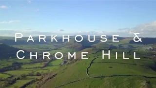 Aerial film of Parkhouse and Chrome Hill in the Peak District 4K