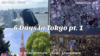 TeamLab Borderless, Capsule Hotel, Rooftop Views, Cozy Neighbourhoods &  Food ⛩️ 🗼| Tokyo Vlog pt. 1