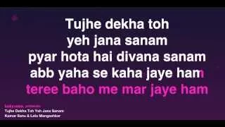 Tujhe Dekha Toh Yeh Jana Sanam (Karaoke)