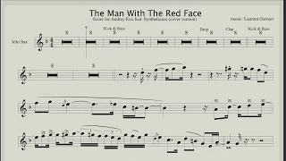 The Man With The Red Face - Backing track & sheet music for Saxophone