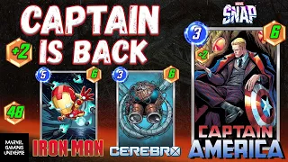 NEW BUFFED CAPTAIN AMERICA IS INSANE WITH CEREBRO 2  KING 👑 | #marvelsnap #viral @MarvelSnap