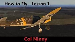 (12) IL-2 How to Fly Lesson 1- Pitch, Roll, Airspeed control