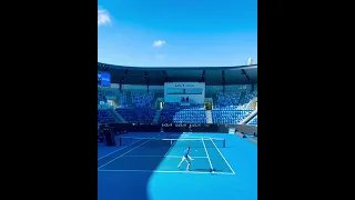 Casper Ruud serve slow motion court view 2022