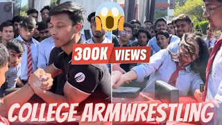Armwrestling competition 😱at Graphic era university || Crazy reactions and matches🔥(Part 1)