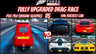 Peel P50 VS FH4 Fastest Car | (Fully Upgraded) Drag Race