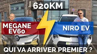 620km - NIRO EV vs MEGANE ETECH : qui va arriver en premier ? ​​​​​​​