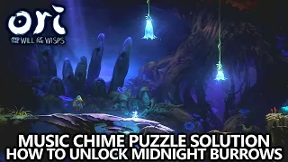 Ori and the Will of the Wisps - Music Chime Puzzle - How to Open the Midnight Burrows & Ability Tree