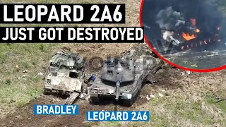 Leopard 2A6 Just got Destroyed. Ukraine lost Leopard 2A6 tanks...