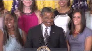Obama Jokes With NCAA Women's Basketball Champs
