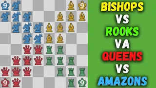 Bishops VS Rooks VS Queens VS Amazons | Fairy Chess