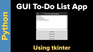 Python tkinter Tutorial: Simple To Do List App