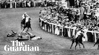 Suffragette Emily Davison knocked down by King's horse at Epsom