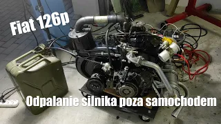 Fiat 126p odpalanie silnika poza samochodem