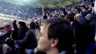 Europa League Final - Simon Davies goal celebration - Athletico Madrid vs Fulham