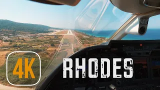 4K Approach and Landing in Rhodes on Learjet