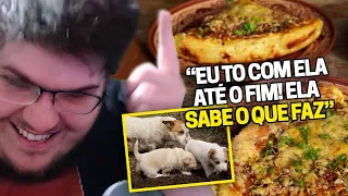 CASIMIRO REAGE: TORTA SALGADA DO CASAL DAS NEVES! A CACHORRA TEVE FILHOTES  | Cortes do Casimito