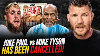 BISPING reacts: JAKE PAUL vs MIKE TYSON POSTPONED! (TYSON UNFIT TO FIGHT!)