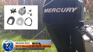 Mercury 2010 EFI 60hp 4 Stroke Waterpump impeller Service #outboard #outboards #howto #service