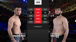 Чынгыз Мансуров vs. Астемир Нагоев | Chyngyz Mansurov vs. Astemir Nagoev | ACA 154