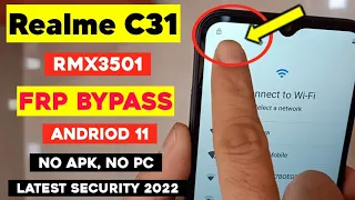 Realme C31 (RMX3501) Frp Bypass Android 11 | C31 Google Account Remove | No Pc No Apk Easy Method