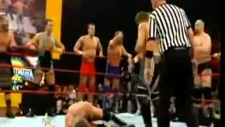 WWE Monday Night Raw 3/17/08 Randy Orton and John Cena Vs. Raw Roster Full Match
