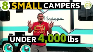 8 Small Camper Trailers with Bathrooms - All Under 4000 lbs