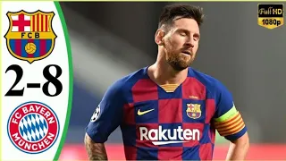 Fc Bayern vs Fc Barcelona 8-2 - All Goals & Extended Highlights - Semi Final UCL 19/2020