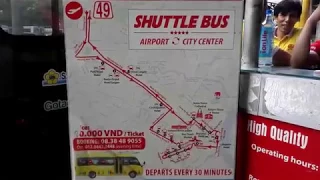 Route of 109 Shuttle Bus from SGN Airport to Center City @ Ho Chi Minh, Vietnam