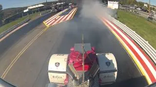 Abreu Truck Service Racing Scania V8 Twin Turbo Burnout!! At Island Raceway Super Show Rigs 9/27/14
