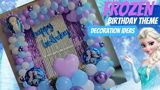 Frozen Elsa Birthday Decoration // Frozen Barbi Girl decoration Ideas at home