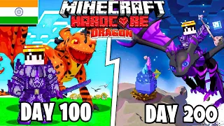 I Survived 200 Days In KINGDOM OF DRAGONS In Minecraft Hardcore...(हिन्दी) Part-1