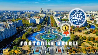 Unirii fountains - the longest in the WORLD - WRA record | Bucharest, Sector 3