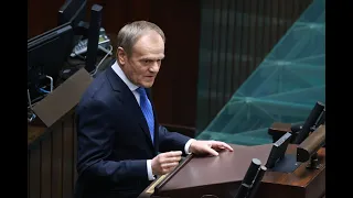 Premier Donald Tusk podczas posiedzenia Sejmu 22.02.2024 r.