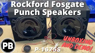 Rockford Fosgate 6.75" Punch Speakers Unboxing and Demo! | Punch P-1675S Components