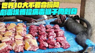 世界10大不要命瞬間！劇毒埃博拉病毒猴子肉刺身？印度美食 #街邊小吃 #印度小吃#搞笑視頻#維基紀錄片