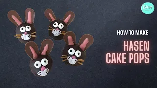 Witzige Cake Pop Hasen - Backen für Ostern - Ohren aus Katzenzungen