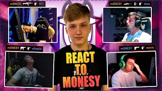 CS GO PROS REACT TO M0NESY PLAYS