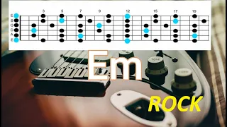 Base para improvisar Guitarra Rock - Em (mi menor)