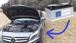 Mercedes w176 A180 Battery Replacement - how to - DIY