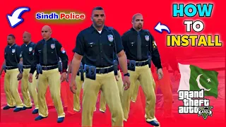 HOW TO INSTALL SINDH POLICE 👮 (PAKISTAN) UNIFORM IN GTA 5 | POLICE MOD GTAV | HINDI/URDU TUTORIAL