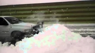 Plowing March snow