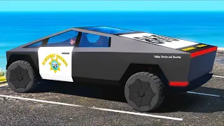 NEW Tesla Cybertruck - POLICE EDITION!! (GTA 5 Mods)