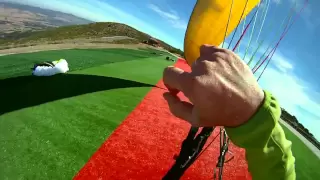 Inflado y control del parapente con viento