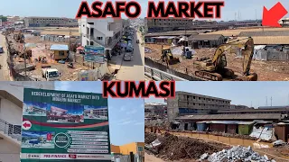 New Asafo Market Demolishing and Redevelopment into Modern Market Project Update in Kumasi.