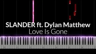 SLANDER - Love Is Gone ft. Dylan Matthew (Acoustic) EASY Piano Tutorial
