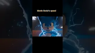 Classic Sonic's speed vs Modern Sonic's speed vs Movie Sonic's speed