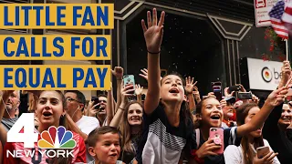 World Cup Parade 2019: Little Fan Calls for Equal Pay for USWNT at Ticker Tape Parade | NBC New York