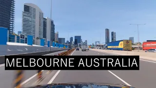 Melbourne Airport to CBD via M80 #Westgate Bridge 4K