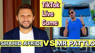 Shahid Afridi vs Mr Pattlo TikTok live game||TikTok live game
