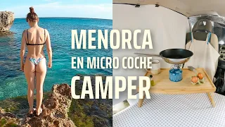 MENORCA en micro COCHE CAMPER. Rutina y rincones paradisíacos 🏝️🚙 Solocarcamping